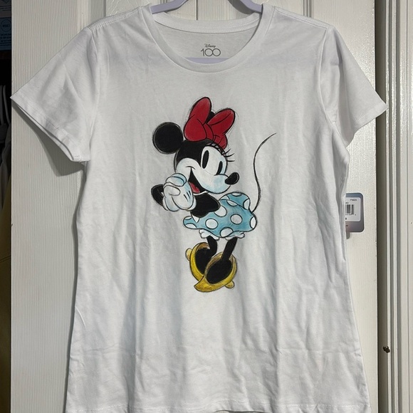 Disney 100 Mickey Mouse Short Sleeve White T-Shirt Size M - Picture 2 of 7